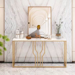  Petek Console With Marble Top By Stories