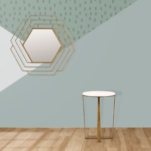 Iron Side Table With White Marble Top By Stories