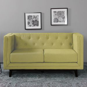 Winfield 2 Seater Fabric Sofa in Green Color By Stories