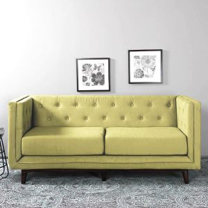Winfield 3 Seater Fabric Sofa in Green Color By Stories