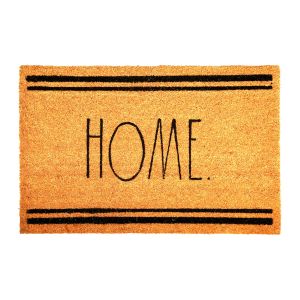 Home Printed With Black Border Natural Coir Door Mat By Stories