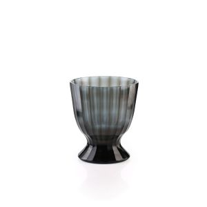 Black Glass vase Large 7.5x8.5 By Stories