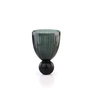 Black Glass vase 7x11 By Stories