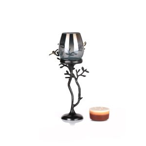 Glass Pillar Candle Holder Large By Stories