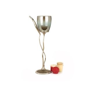  Floor Hurricane Candle Holder Small  By Stories