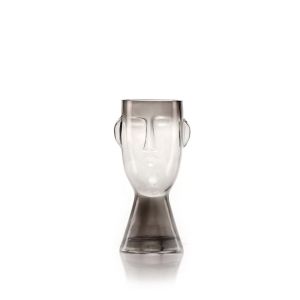 Glass Vase Grey 24 CM By Stories