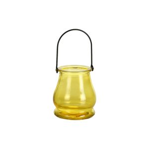 Stylish Glass Candle Holder in Yellow by Stories