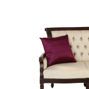 Maroon Poly Satin Cushion Cover With Zipper
