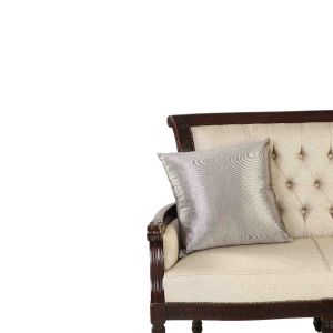 Silver Poly Satin Cushion Cover With Zipper 