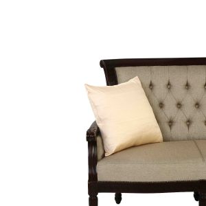 Poly Satin Cushion Cover With Zipper In Cream Large Colour By Stories