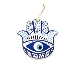 Evil Eye Printed Hand Shaped Coaster Set By Stories