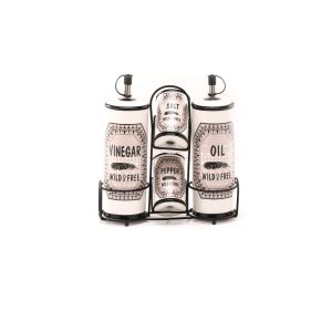 White Cruet Set By Stories