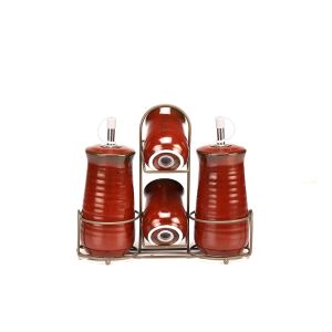 Red Cruet Set By Stories