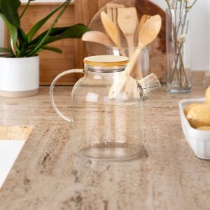 Glass Jug With Wooden Lid 1.8 Ltr By Stories