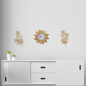 Golden Wall Clock Set  By Stories