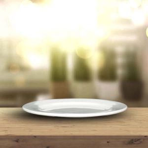 Tata Rimmed Salad Plate White 7.28" by Stories