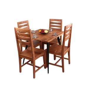 Wooden 4 Seater Dining Table Set By Stories 