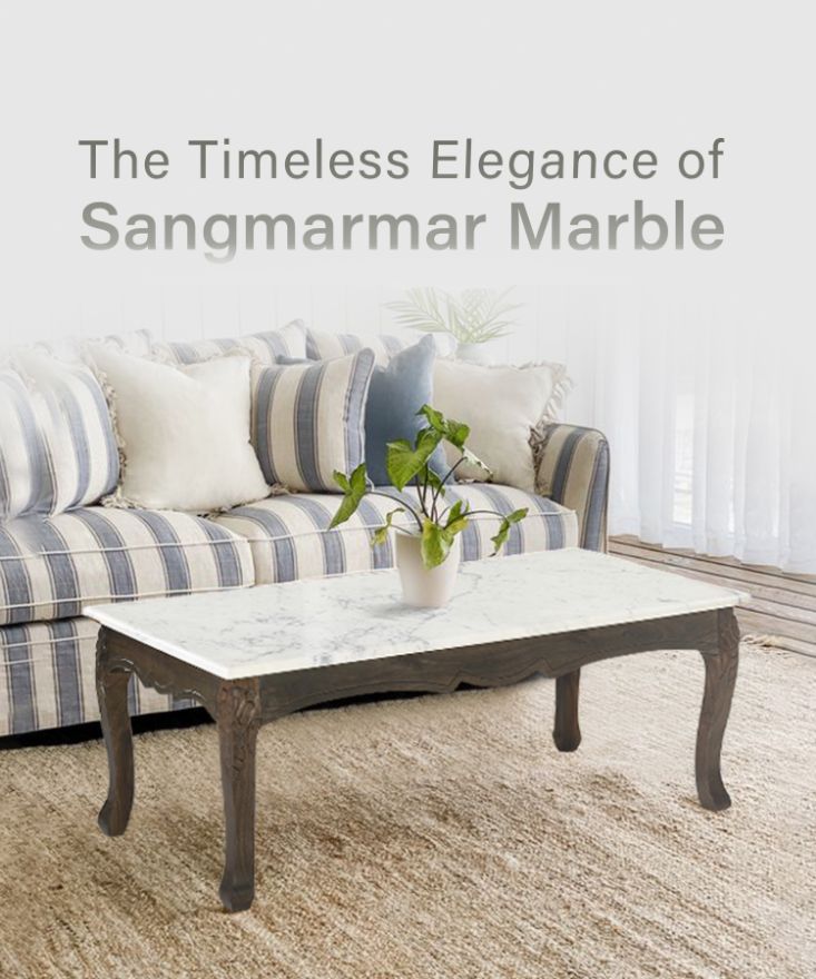 Sangmarmar maeble top furniture set