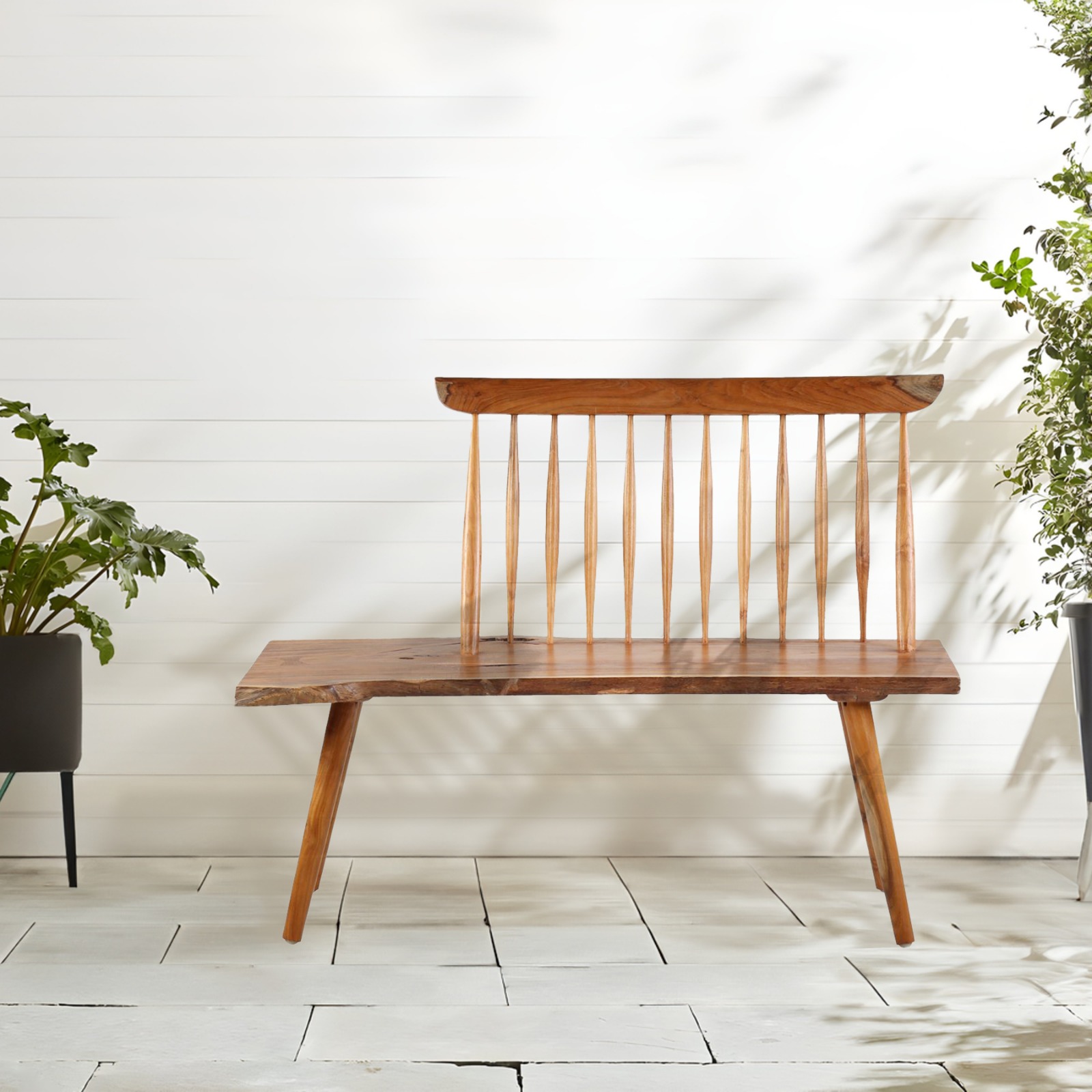 wooden bench