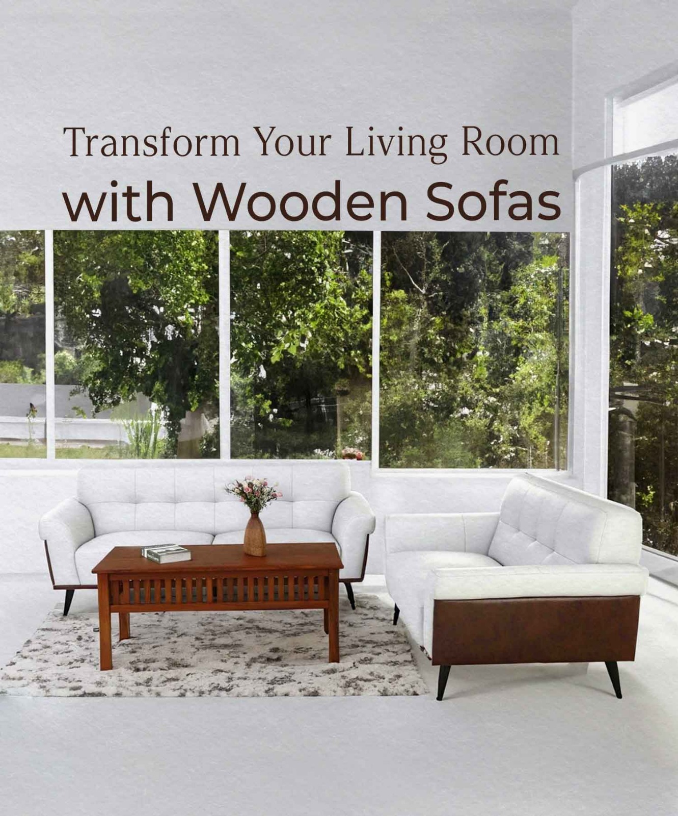 wooden sofas