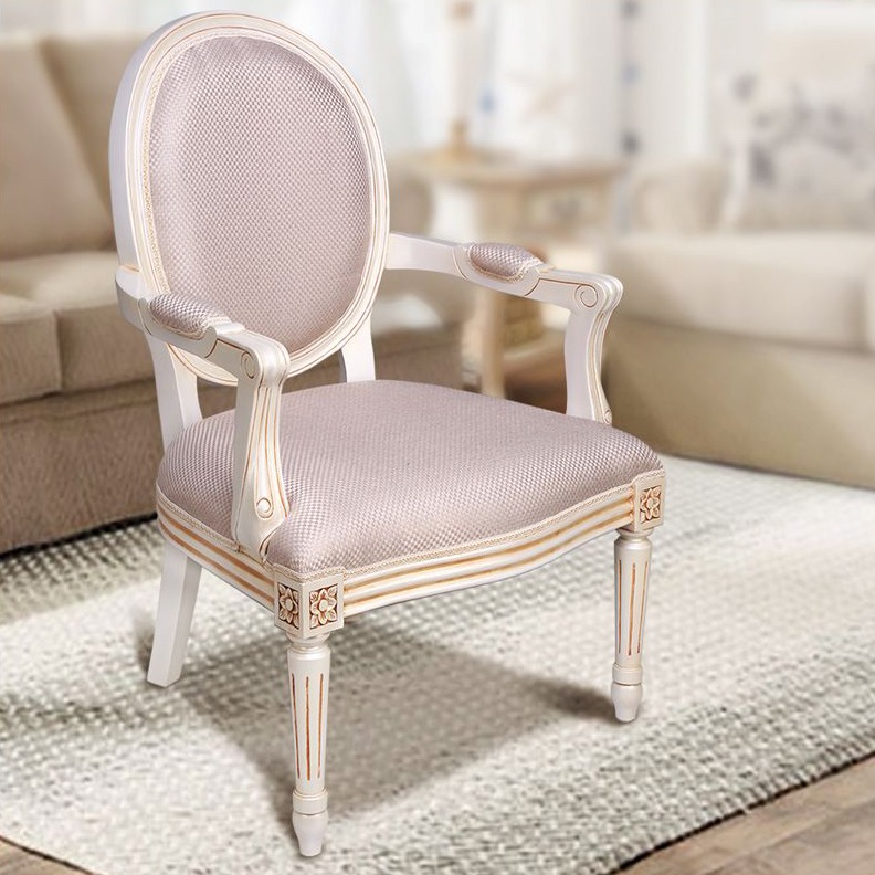 Louis XV armchair gray velvet fabric - Louis 15 armchairs