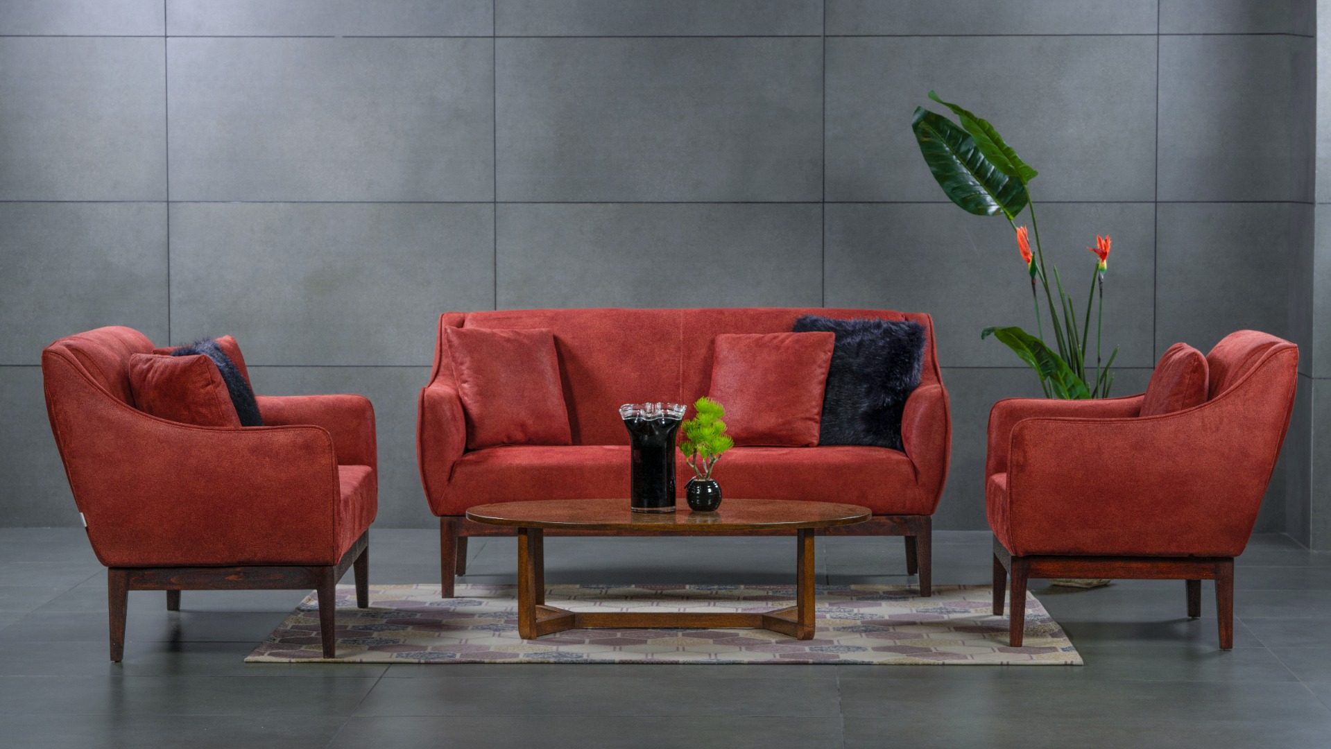 Sofa sets. red sofa set, furniture, fabric sofas