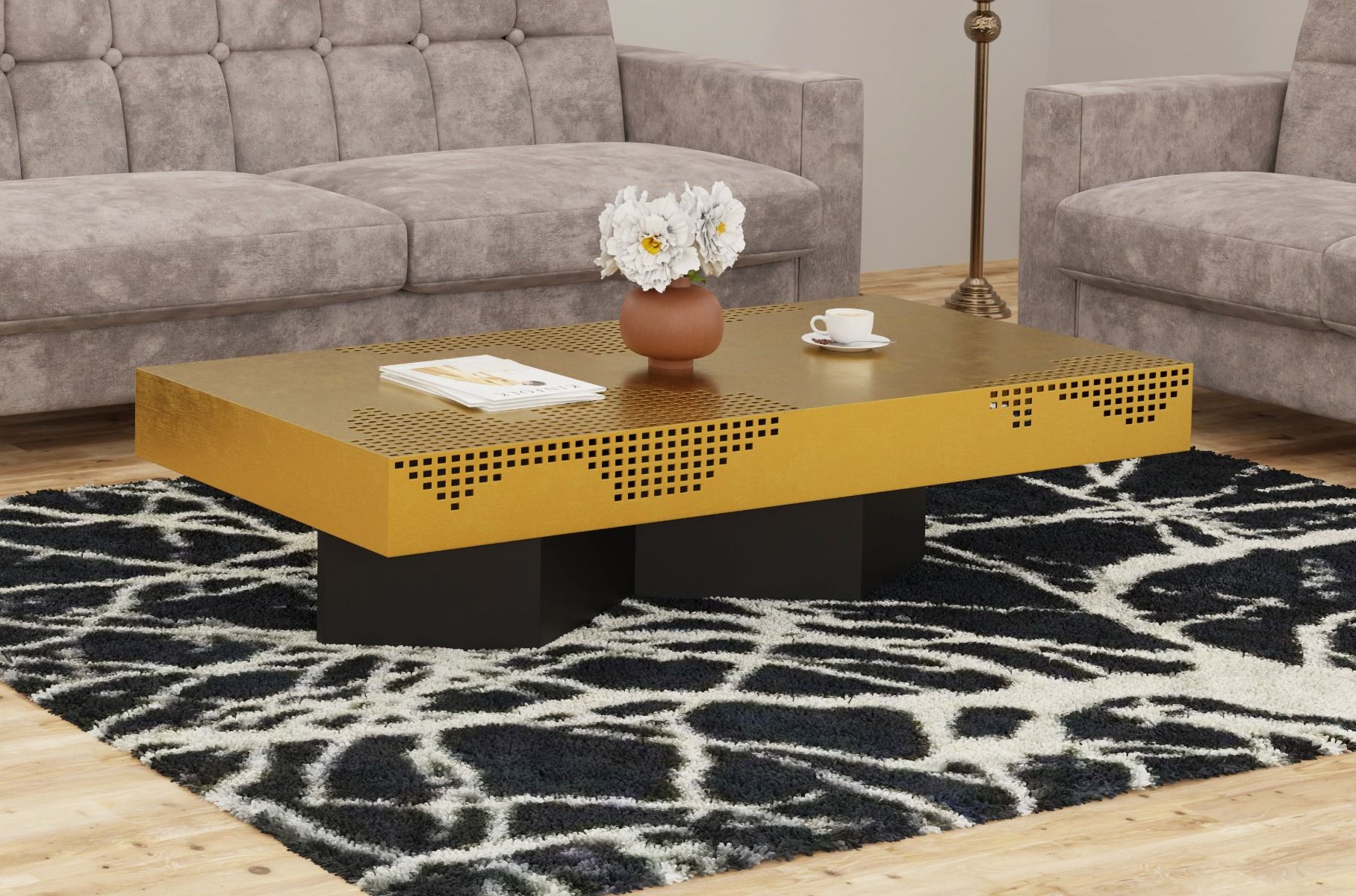 iron coffee table