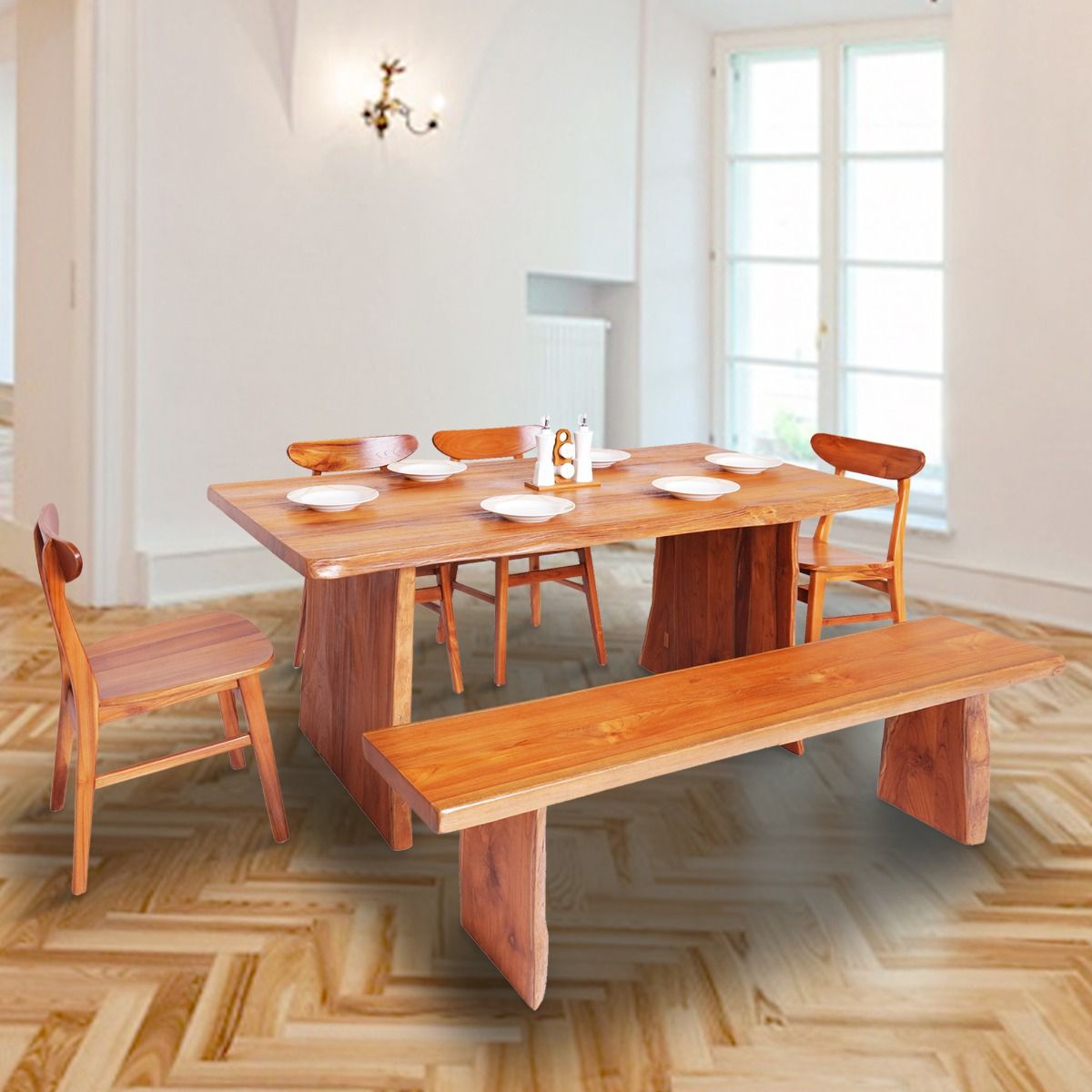 wooden dining set