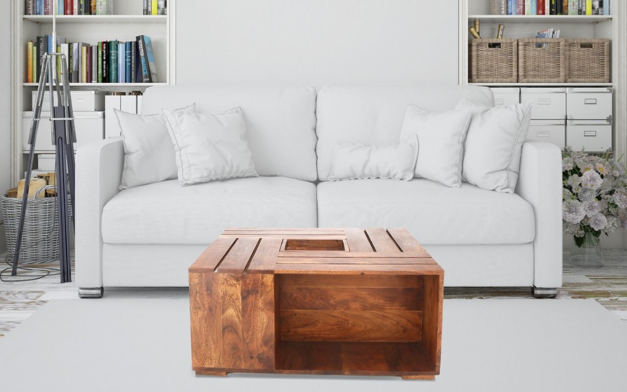 wooden coffee table